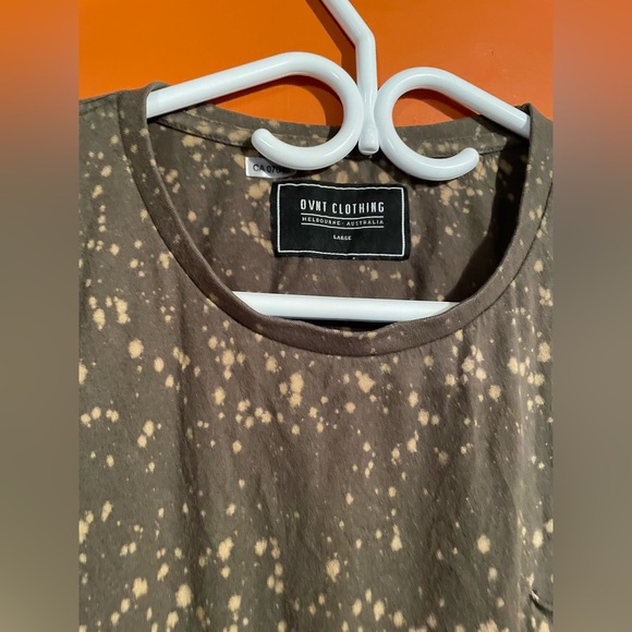 🇦🇺 DVNT Acid Speckle Striped Tee Shirt Melbourne US L 🇦🇺 - Picture 4 of 8